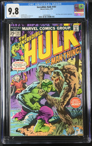 Incredible Hulk #197 CGC 9.8 White Pages 1st Man-Thing Hulk Meeting