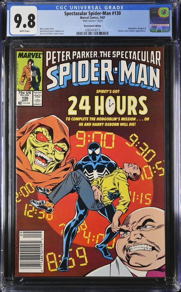 Spectacular Spider-Man #130 CGC 9.8 White Pages Newsstand Edition 