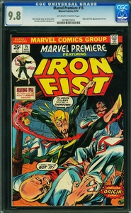 Marvel Premiere #15 CGC 9.8 Origin and 1st appearance of Iron Fist. 1st appearance of Harold Meachum ""Death"" of Wendell and Heather Rand.