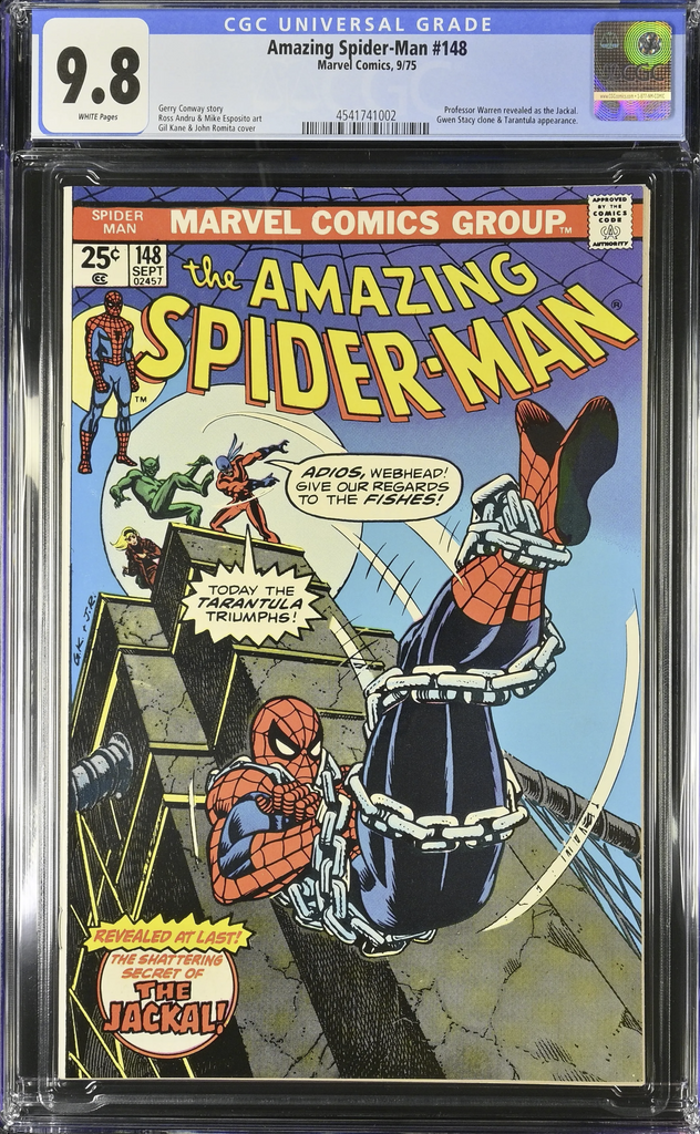 Amazing Spider-Man #148 CGC 9.8 White Pages (1975) Professor