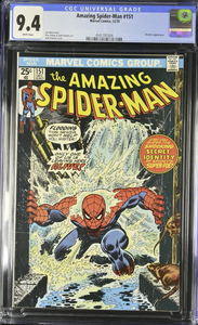 Amazing Spider-Man #151 1978 CGC 9.4 White Pages Classic Cover