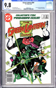 Green Lantern #201 (Newsstand Edition) CGC 9.8 Cover reads "Green Lantern Corps". 1st appearance of Kilowog.