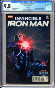 Invincible Iron Man #9 (Aoa Variant) CGC 9.8 1st full appearance of Riri Williams. "Horsemen of Apocalypse"cover.