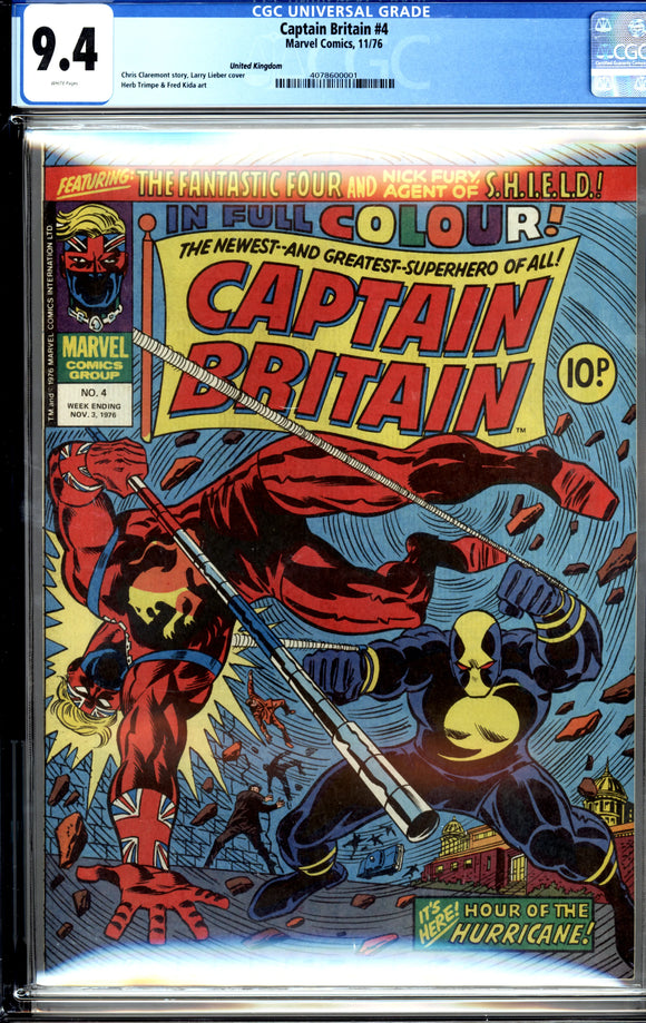 Captain Britain #4 CGC 9.4 (1976)