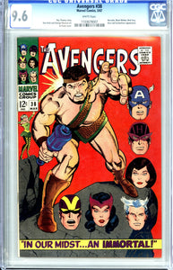 Avengers #38 CGC 9.6 (1967) Hercules, Black Widow, Nick Fury, Ares and Enchantress appearance.