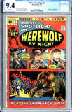 Marvel Spotlight #32 CGC 9.4 White Pages (1972) Origin and 1st appearance of Werewolf by Night (Jack Russell).