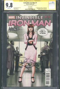 Invincible Iron Man #7 (Niemczyk Wop Variant) CGC 9.8 SS SIGNED BRIAN MICHAEL BENDIS (2016) 1st appearance of Tomoe. 1st appearance of Riri Williams in cameo on last page. "Women of Power"