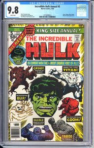 Incredible Hulk Annual #5 CGC 9.8 (1976) 2nd Groot Key, Xemnu, Blip, Diablo, Taboo &amp; Goom appearance.