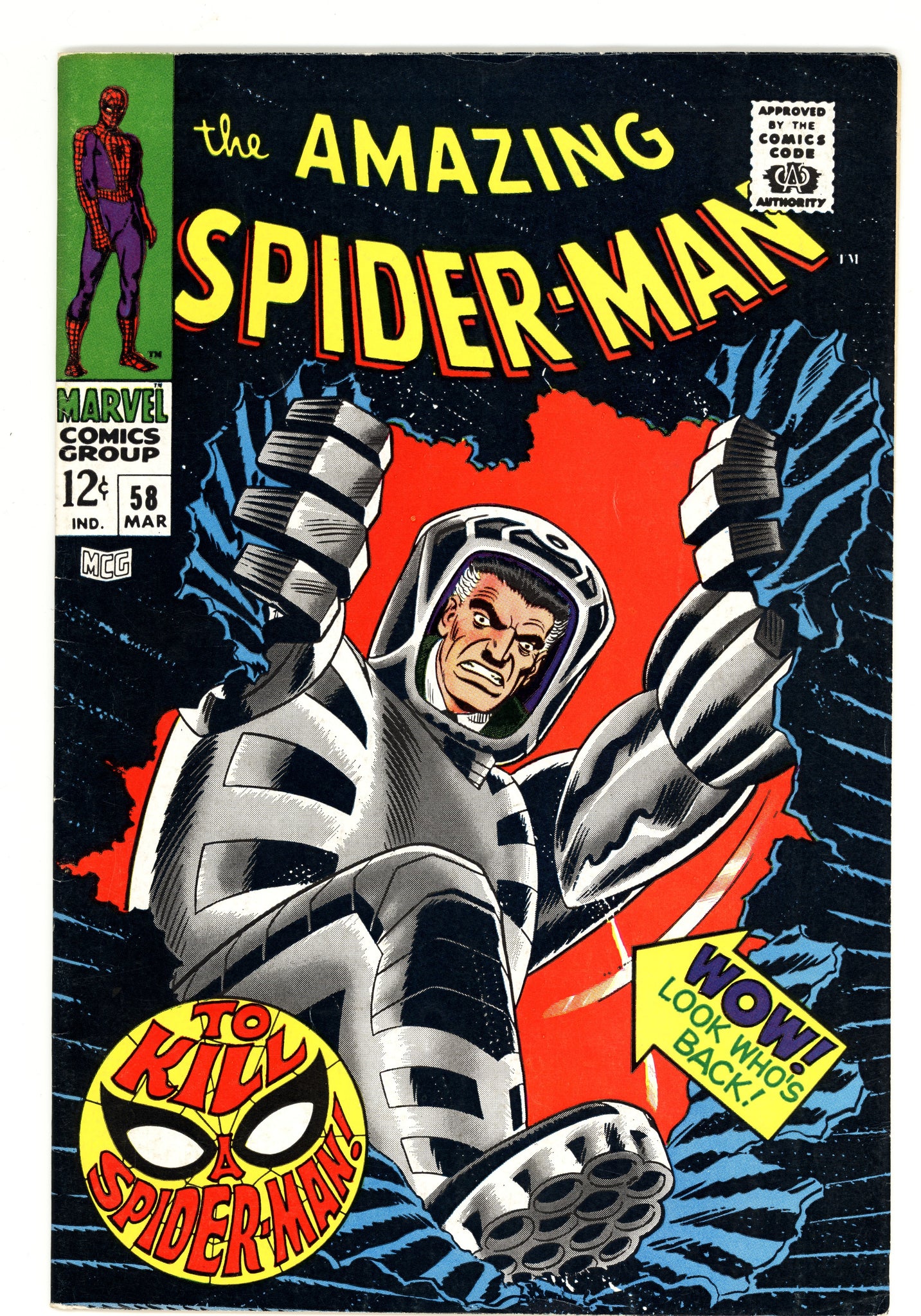 Amazing Spider-Man #58 1968 Professor Spencer Smythe, Spider