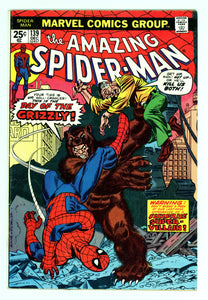 Amazing Spider-Man #139 1974 1st appearance of the Grizzly, (Maxwell Markham)., Jackal appearance.