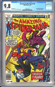 Amazing Spider-Man #179 CGC 9.8 Green Goblin (Bart Hamilton) & Silvermane appearance. 1978