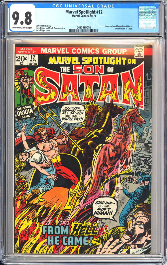 Marvel Spotlight #12 CGC 9.8, Scarce, Second & Origin Son of Satan