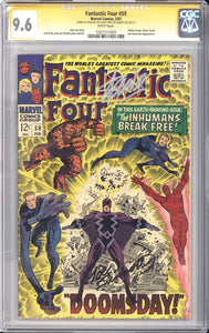 Fantastic Four #59 CGC SS 9.6 Doctor Doom, Silver Surfer and Inhumans appearance, SIGNED STAN LEE & JOE SINNOTT