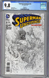Superman Unchained #8 CGC 9.8 Sketch Cover White Pages